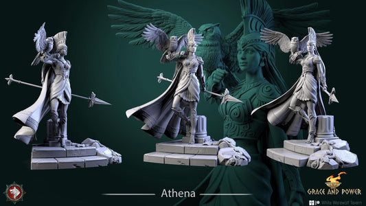 Athena | TABLETOP SCALE | TTRPG Miniature | White Werewolf Tavern | Unpainted, Unplated Resin 8k