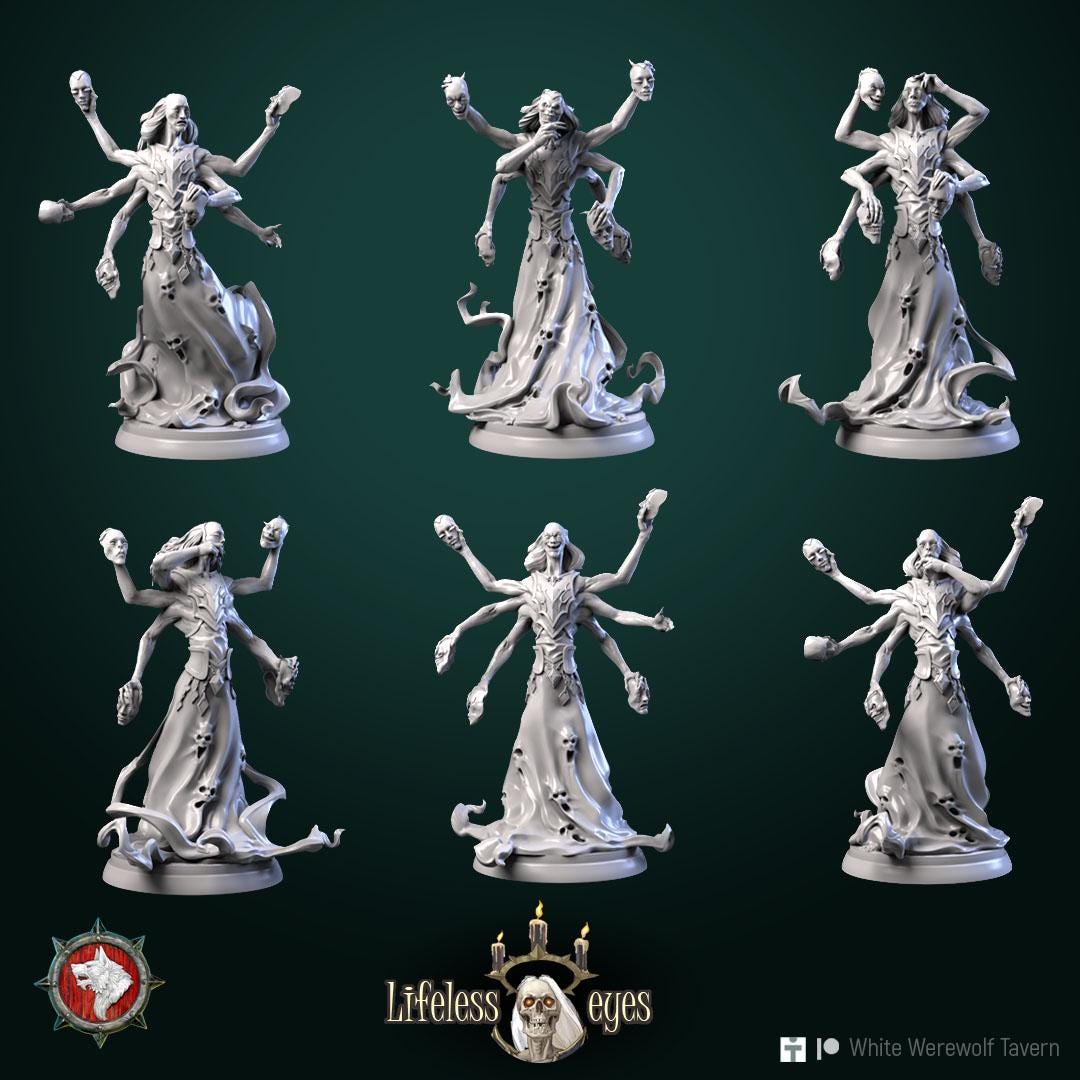 Banshees | TABLETOP SCALE | TTRPG Miniature | White Werewolf Tavern | Unpainted, Unplated Resin 8k