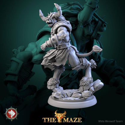 Beastman Chargers | TABLETOP SCALE | TTRPG Miniature | White Werewolf Tavern | Unpainted, Unplated Resin 8k