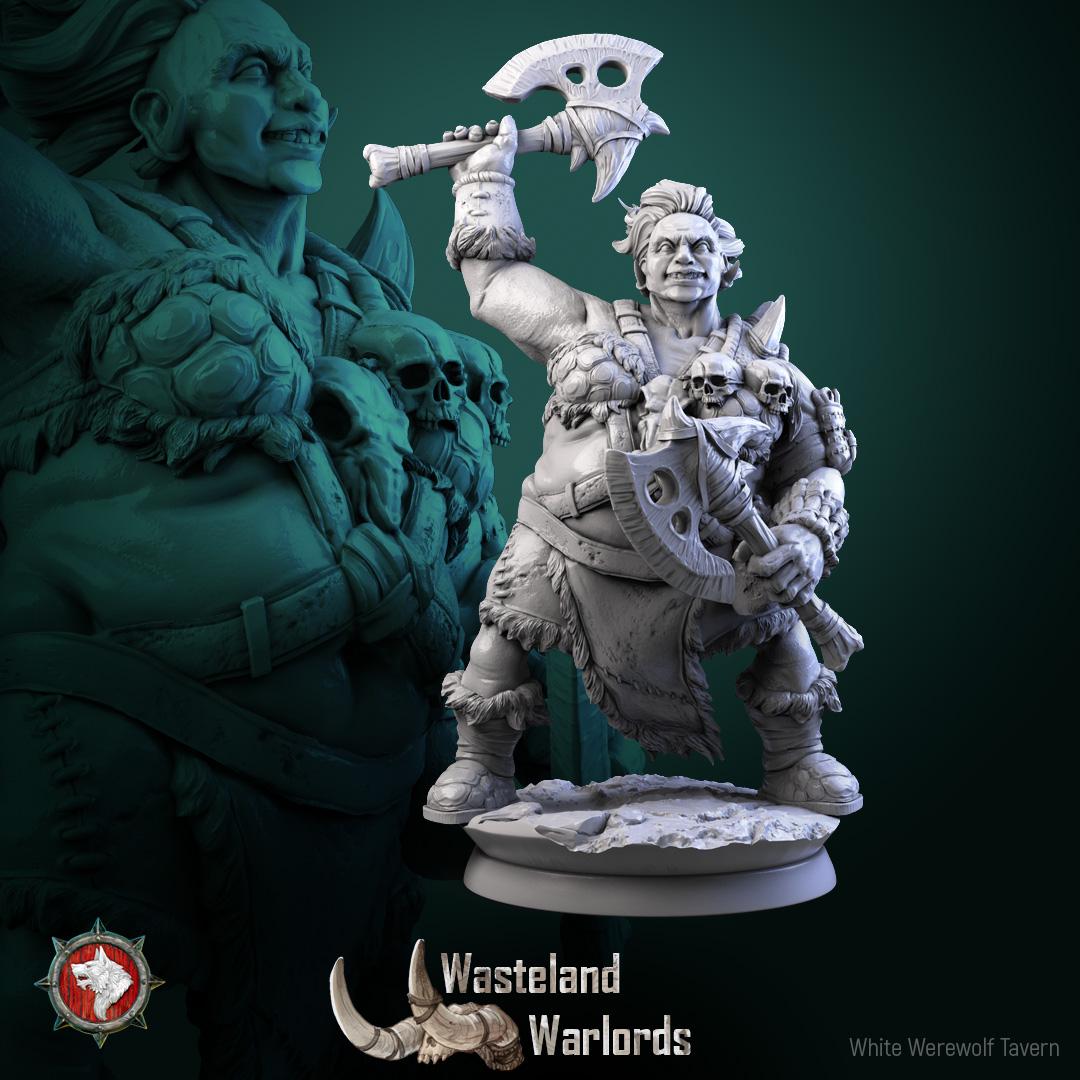 Big Barbarians | TABLETOP SCALE | TTRPG Miniature | White Werewolf Tavern | Unpainted, Unplated Resin 8k