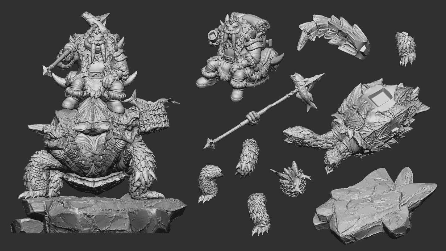 Bjorik, The Glacial Nomad | TABLETOP SCALE | D&D TTRPG Miniature | White Werewolf Tavern