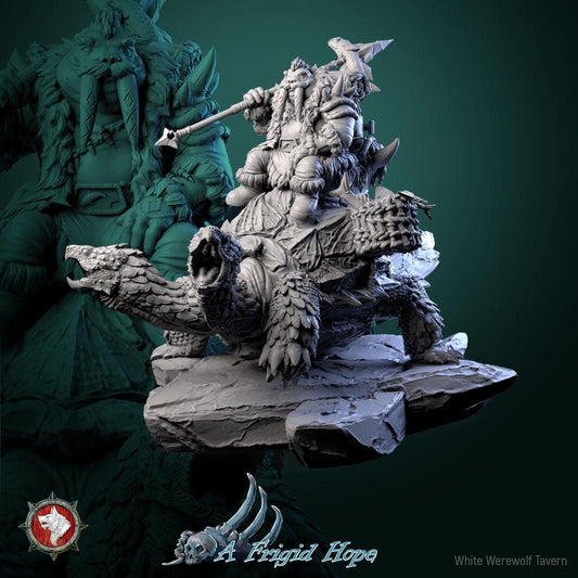 Bjorik, The Glacial Nomad | TABLETOP SCALE | D&D TTRPG Miniature | White Werewolf Tavern