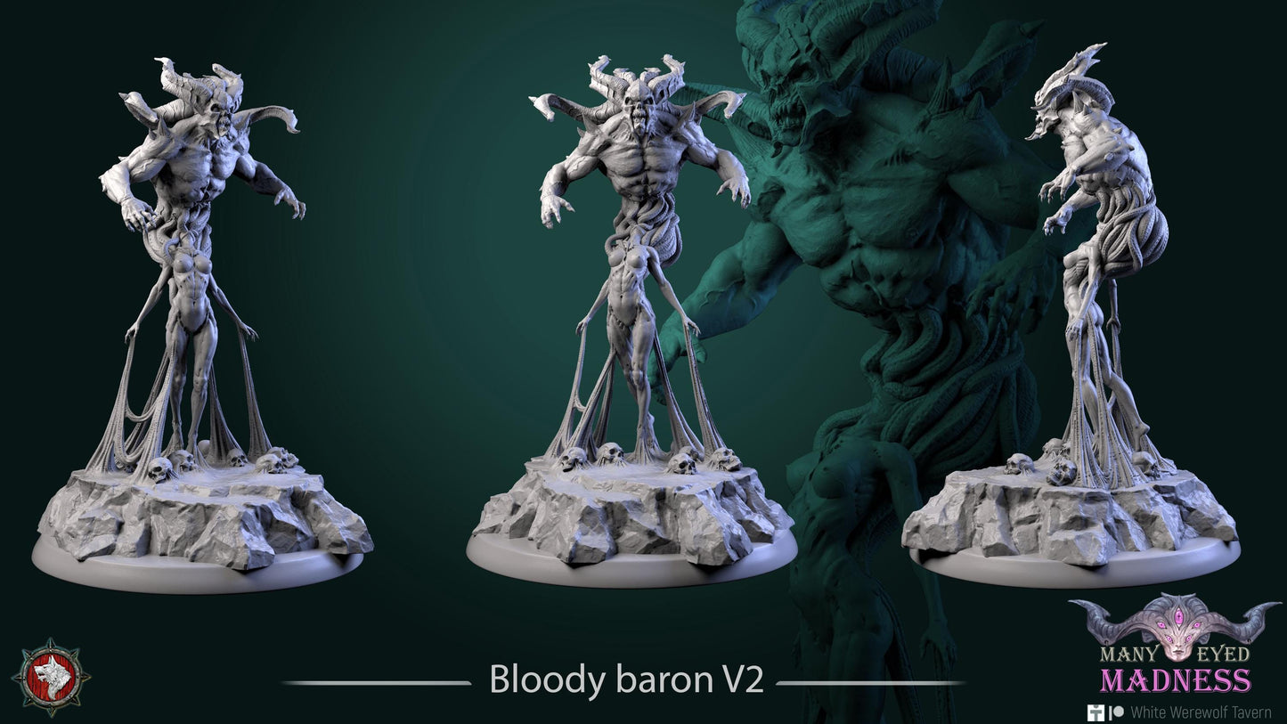 Bloody Baron | TABLETOP SCALE | TTRPG Miniature | White Werewolf Tavern | Unpainted, Unplated Resin 8k