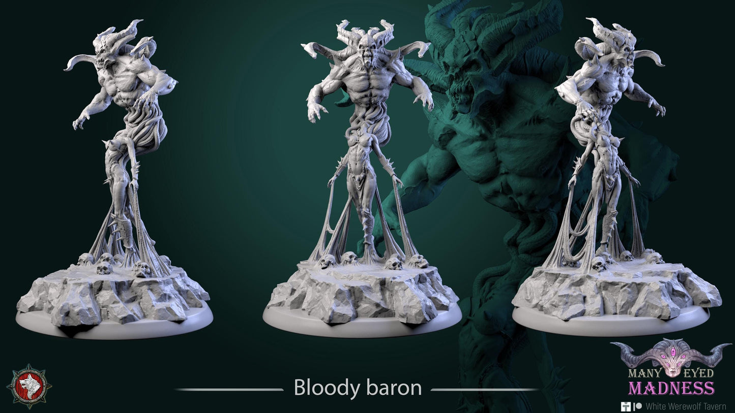 Bloody Baron | TABLETOP SCALE | TTRPG Miniature | White Werewolf Tavern | Unpainted, Unplated Resin 8k