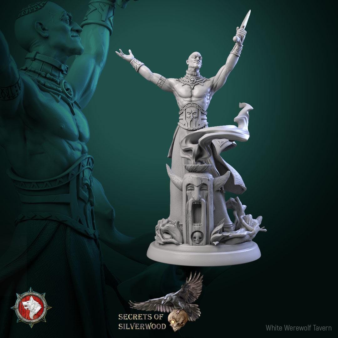 Chernobog Cultists | TABLETOP SCALE | TTRPG Miniature | White Werewolf Tavern