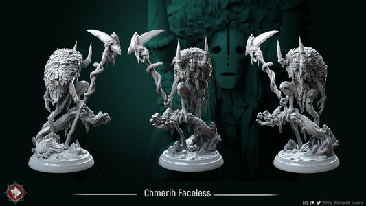 Chmerih Faceless | TABLETOP SCALE | TTRPG Miniature | White Werewolf Tavern | Unpainted, Unplated Resin 8k