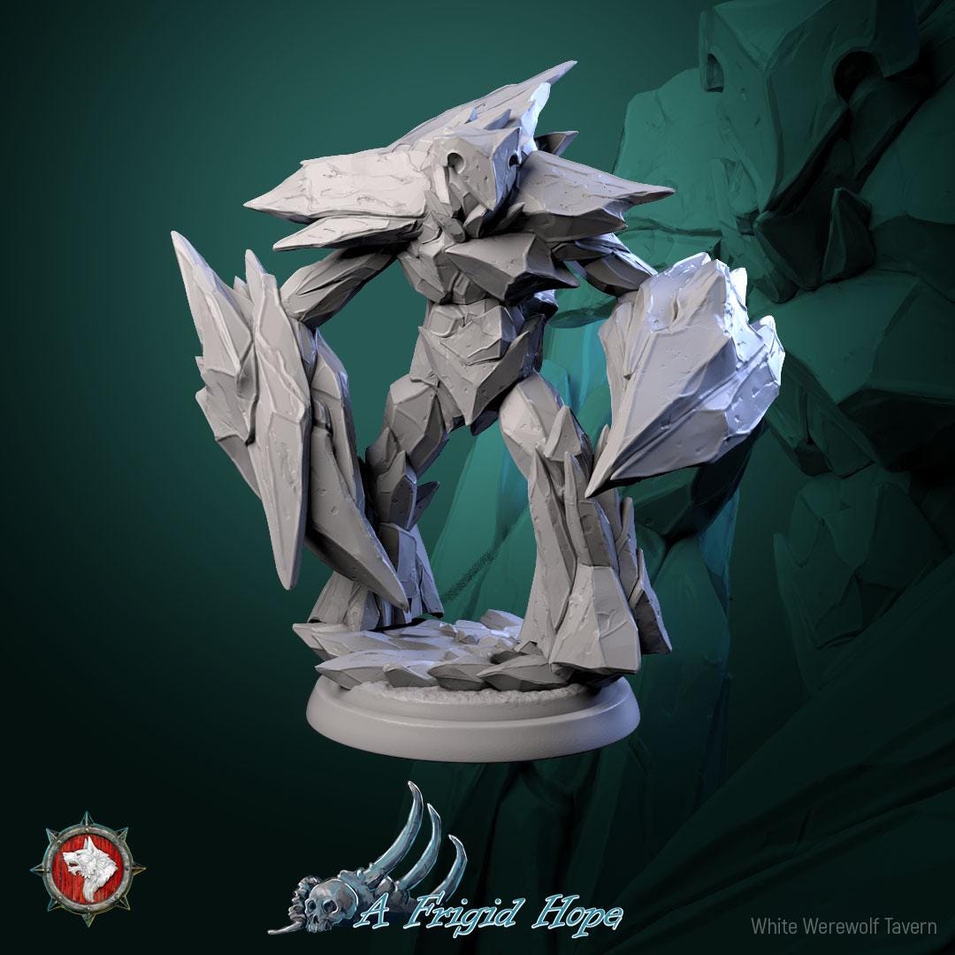 Crysalith Guardians | TABLETOP SCALE | TTRPG Miniature | White Werewolf Tavern | Unpainted, Unplated Resin 8k