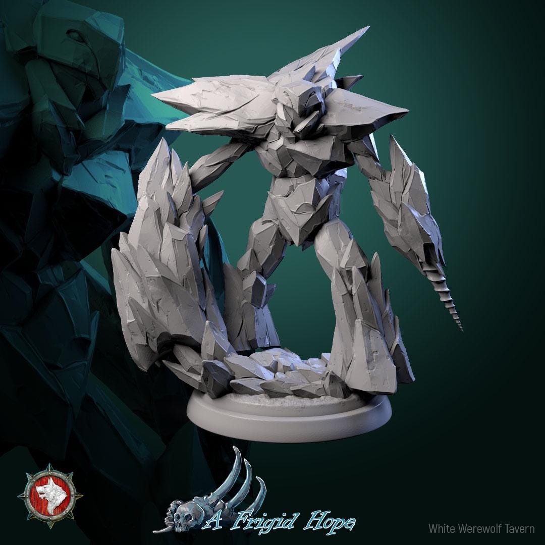 Crysalith Guardians | TABLETOP SCALE | TTRPG Miniature | White Werewolf Tavern | Unpainted, Unplated Resin 8k