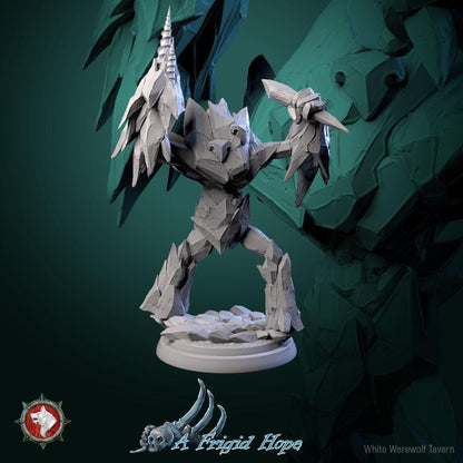 Crysalith Guardians | TABLETOP SCALE | TTRPG Miniature | White Werewolf Tavern | Unpainted, Unplated Resin 8k