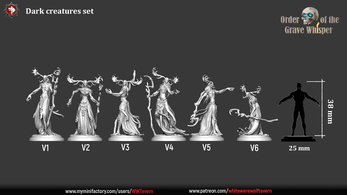 Dark Creatures | TABLETOP SCALE | TTRPG Miniature | White Werewolf Tavern | Unpainted, Unplated Resin 8k