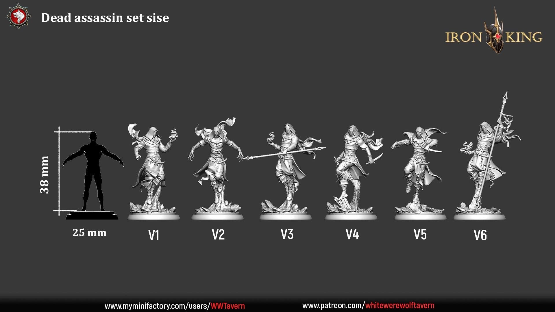 Dead Assassins | TABLETOP SCALE | TTRPG Miniature | White Werewolf Tavern