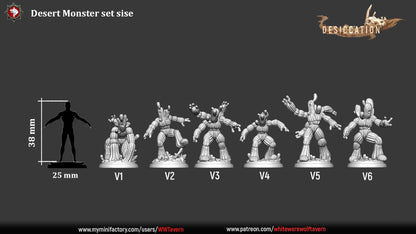 Desert Monsters | TABLETOP SCALE | TTRPG Miniature | White Werewolf Tavern
