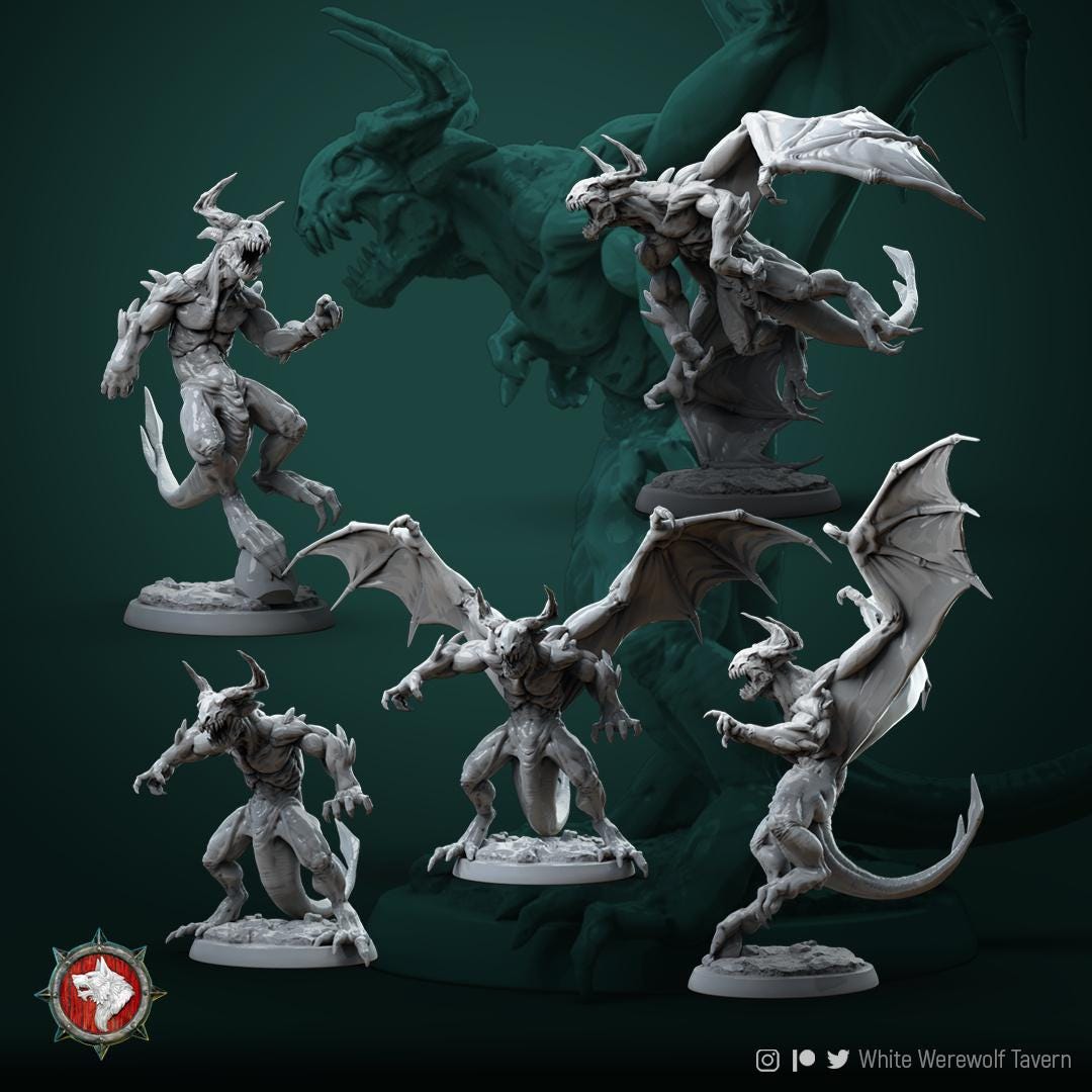 Devils | TABLETOP SCALE | TTRPG Miniature | White Werewolf Tavern
