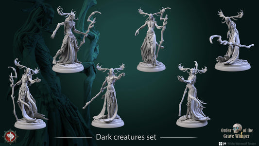 Dark Creatures | TABLETOP SCALE | TTRPG Miniature | White Werewolf Tavern | Unpainted, Unplated Resin 8k