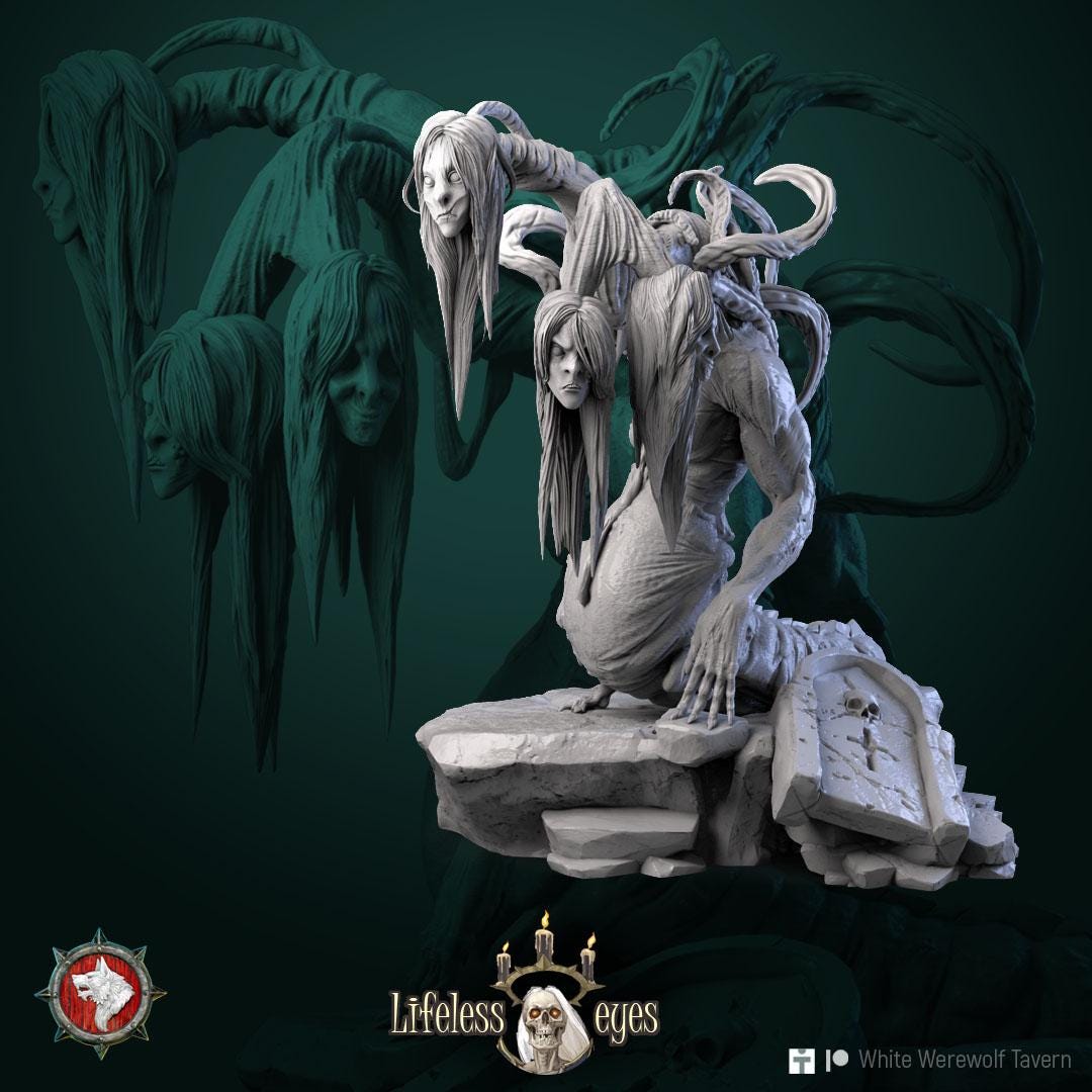 Doom Weaver, Undead Monster | TABLETOP SCALE | TTRPG Miniature | White Werewolf Tavern