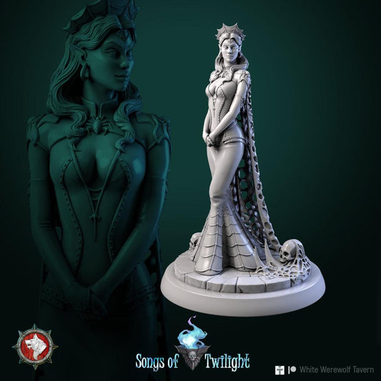 Drow Girl Anneir | TABLETOP SCALE | TTRPG Miniature | White Werewolf Tavern | Unpainted, Unplated Resin 8k