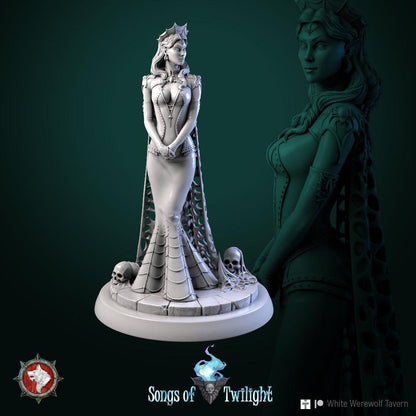 Drow Girl Anneir | TABLETOP SCALE | TTRPG Miniature | White Werewolf Tavern | Unpainted, Unplated Resin 8k