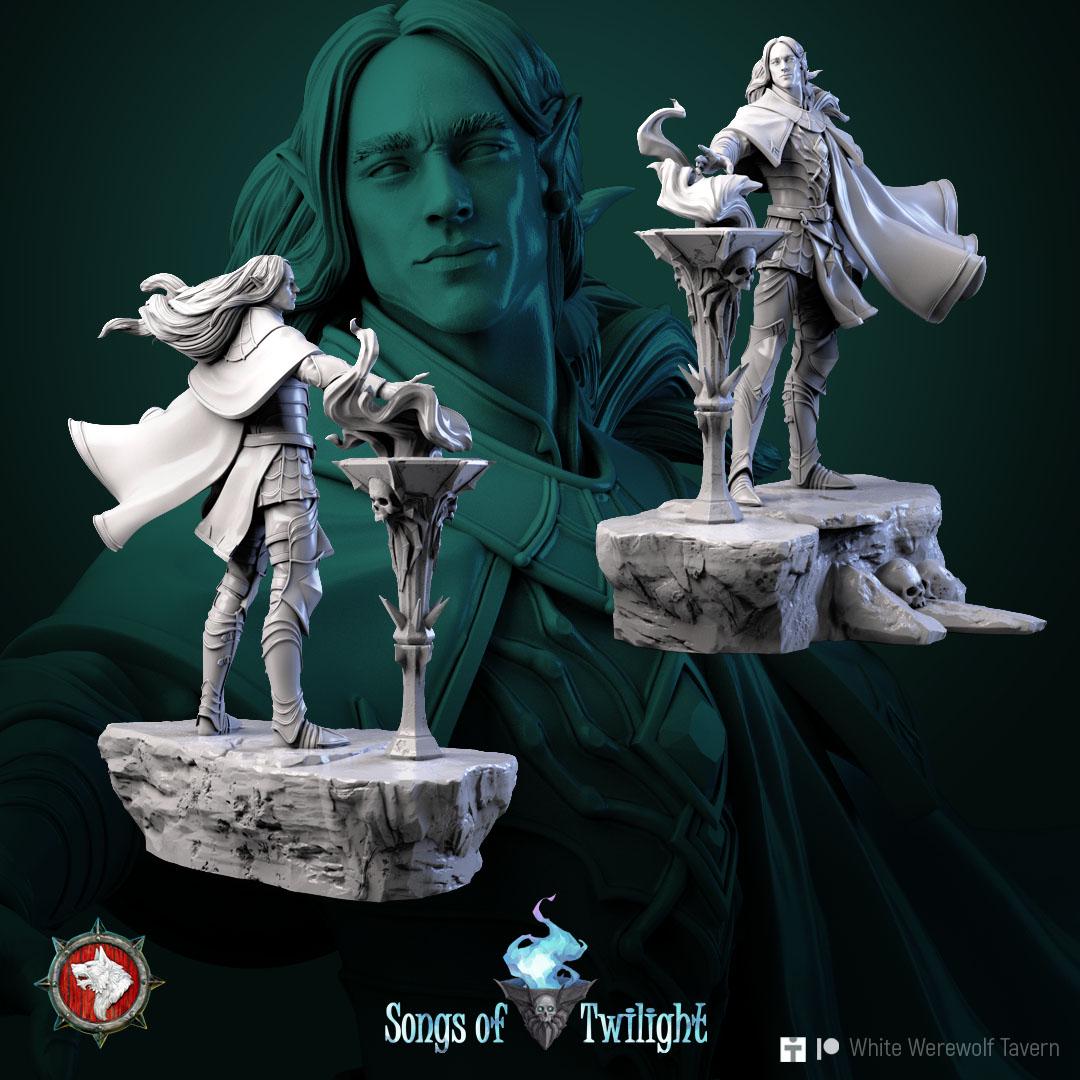 Drow Warlord | TTRPG D&D Miniature | White Werewolf Tavern