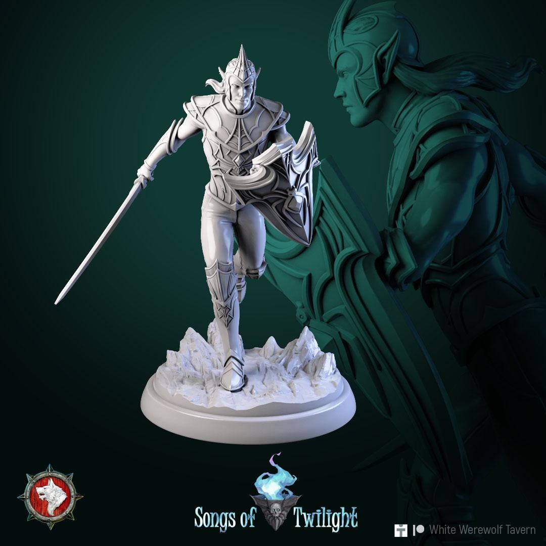 Drow Warriors | TABLETOP SCALE | TTRPG Miniature | White Werewolf Tavern