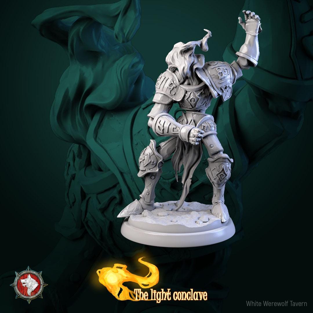 Elemental Armors | TABLETOP SCALE | TTRPG Miniature | White Werewolf Tavern