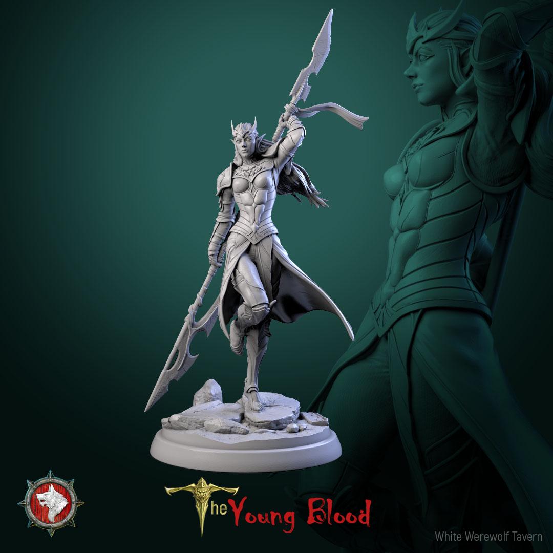 Elven Female Warriors | TABLETOP SCALE | TTRPG Miniature | White Werewolf Tavern