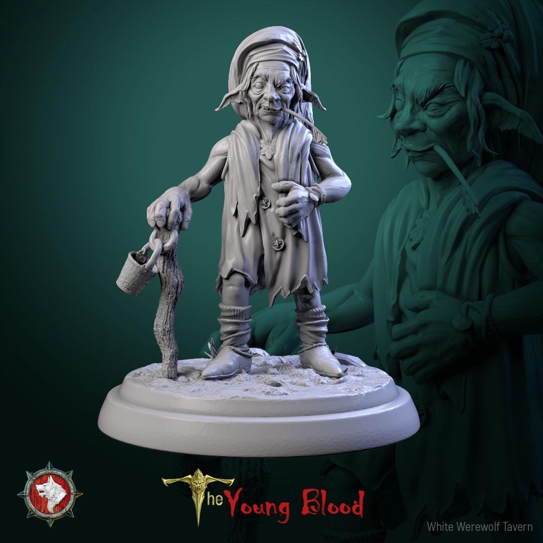 Elven Servants | TABLETOP SCALE | TTRPG Miniature | White Werewolf Tavern