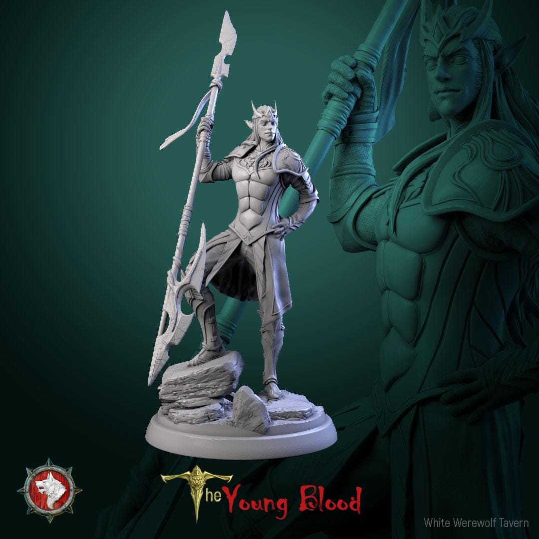 Elven Warriors | TABLETOP SCALE | TTRPG Miniature | White Werewolf Tavern