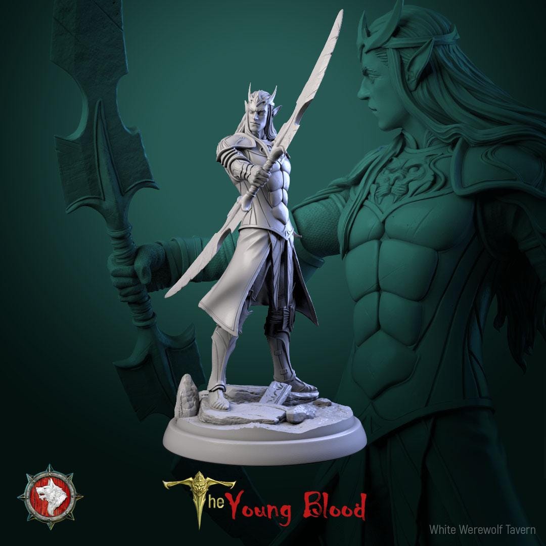 Elven Warriors | TABLETOP SCALE | TTRPG Miniature | White Werewolf Tavern
