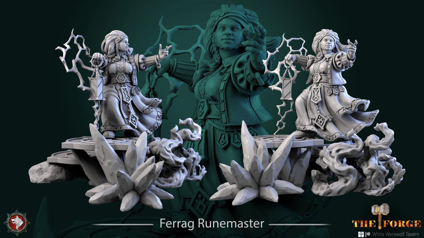 Ferrag Runemaster | TTRPG D&D Miniature | White Werewolf Tavern
