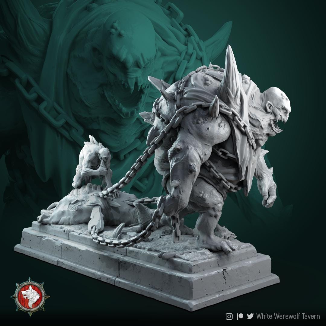 Flasher Diorama | TABLETOP SCALE | D&D TTRPG Miniature | White Werewolf Tavern
