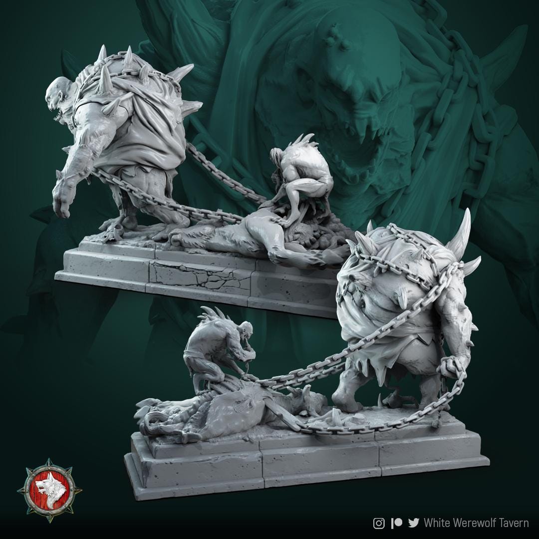 Flasher Diorama | TABLETOP SCALE | D&D TTRPG Miniature | White Werewolf Tavern