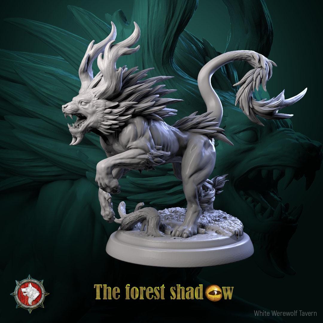 Forest Monsters | TABLETOP SCALE | TTRPG D&D Miniature | White Werewolf Tavern
