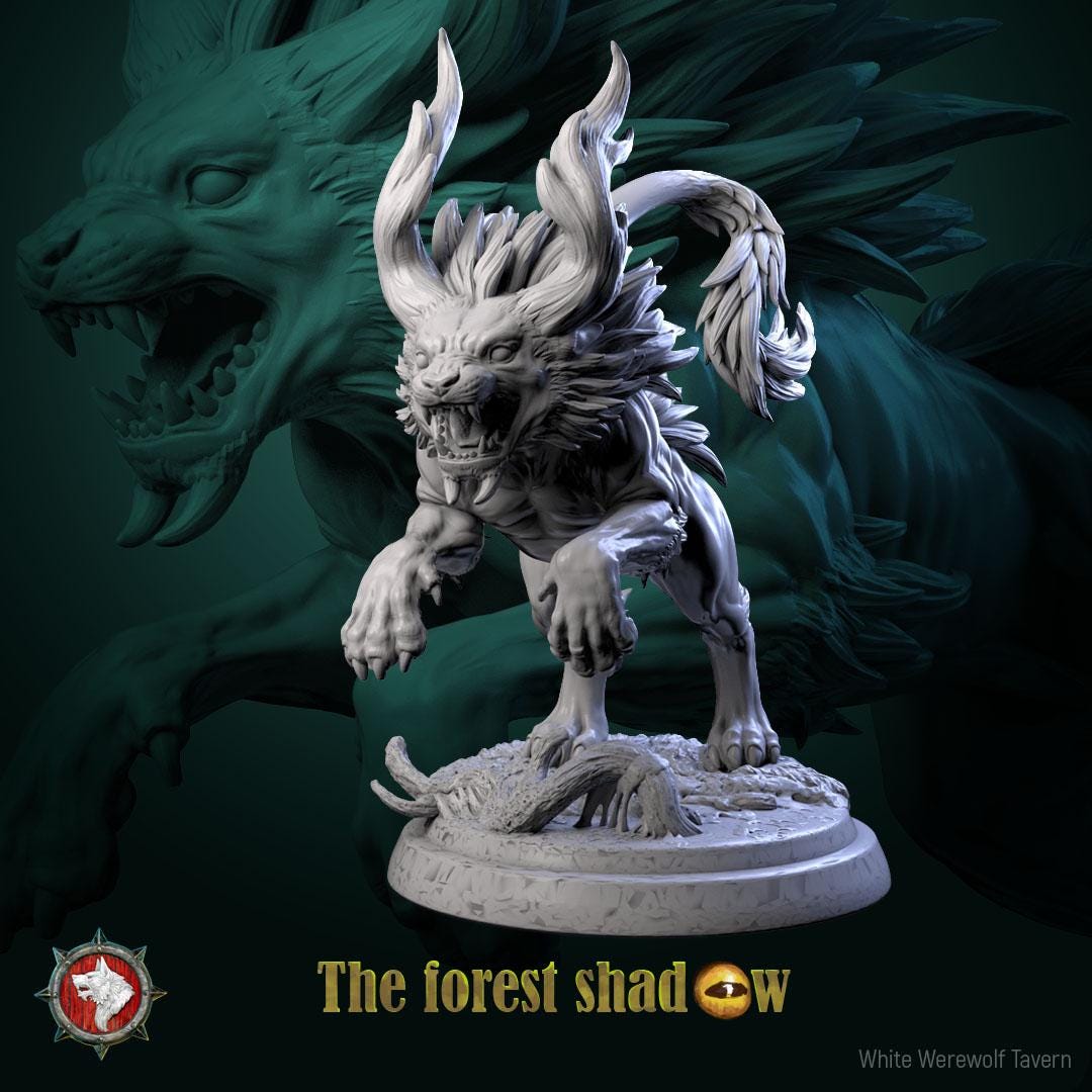 Forest Monsters | TABLETOP SCALE | TTRPG D&D Miniature | White Werewolf Tavern