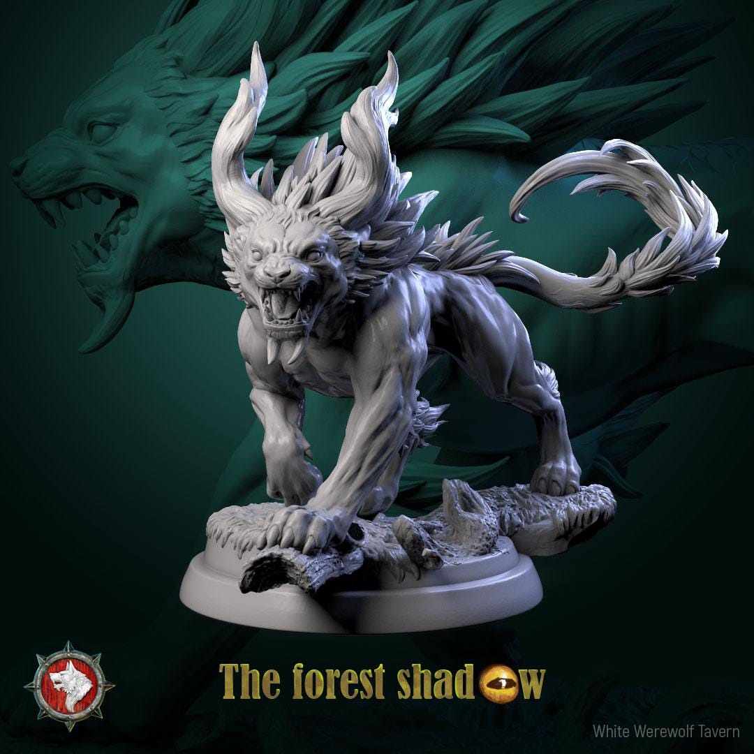 Forest Monsters | TABLETOP SCALE | TTRPG D&D Miniature | White Werewolf Tavern