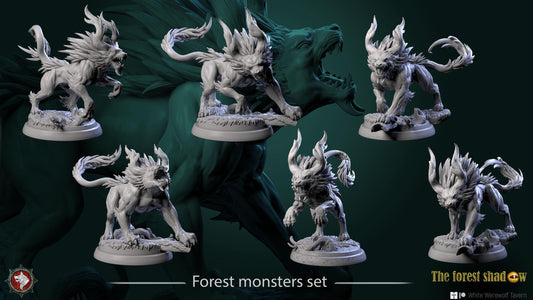 Forest Monsters | TABLETOP SCALE | TTRPG D&D Miniature | White Werewolf Tavern