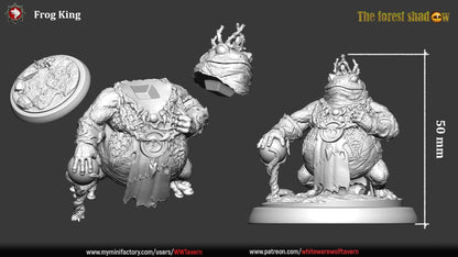 Frog King | TTRPG D&D Miniature | White Werewolf Tavern