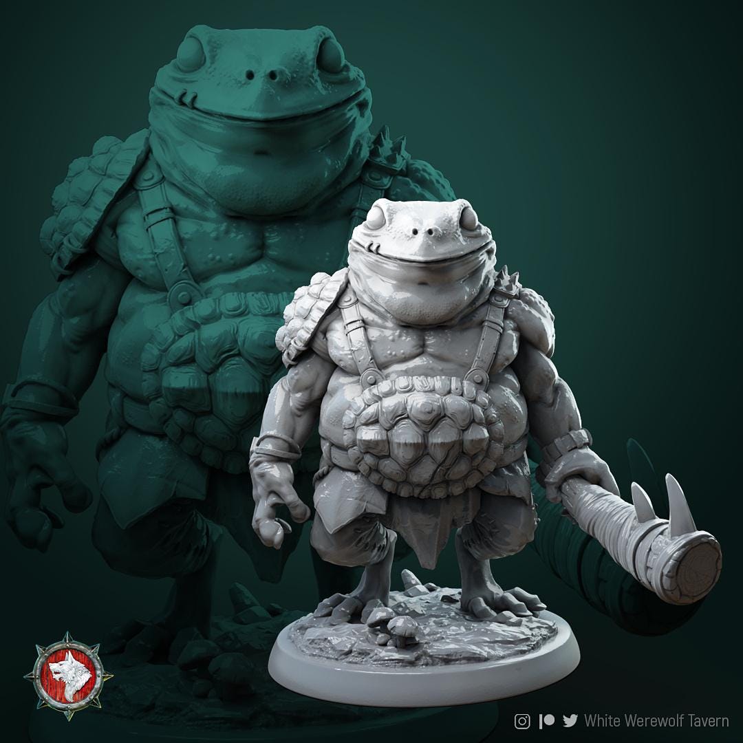 Froggl Tribe | TABLETOP SCALE | TTRPG Miniature | White Werewolf Tavern