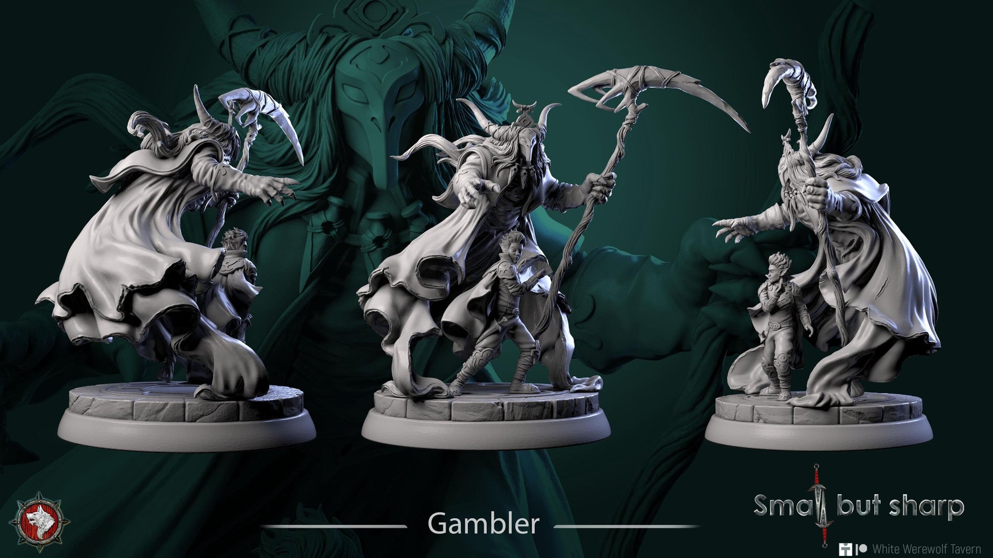 Gambler | TTRPG D&D Miniature | White Werewolf Tavern