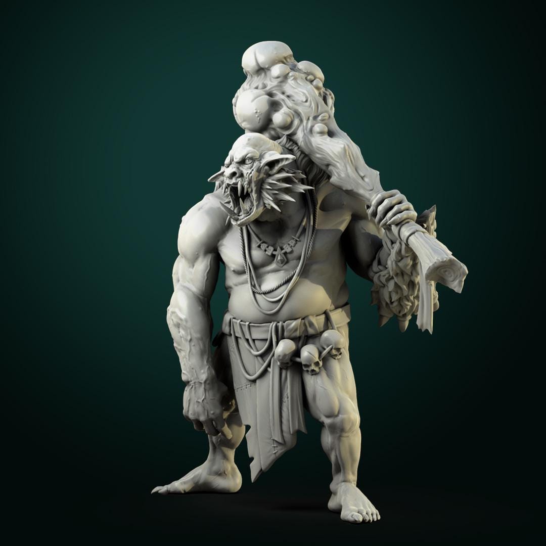 Gloock Fomorian | TTRPG D&D Gaming Miniature | White Werewolf Tavern