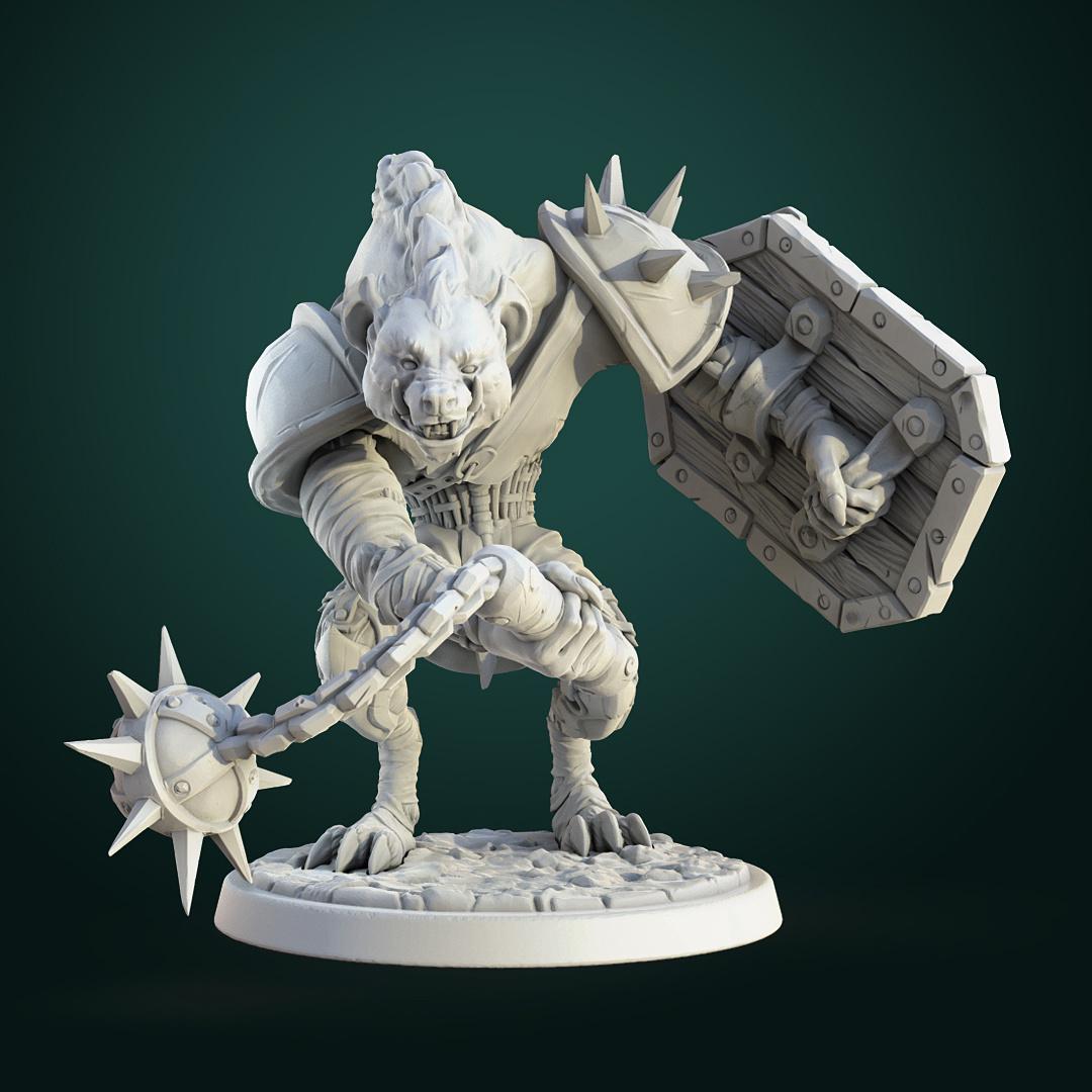 Gnoll Marauder | TABLETOP SCALE | TTRPG D&D Miniature | White Werewolf Tavern