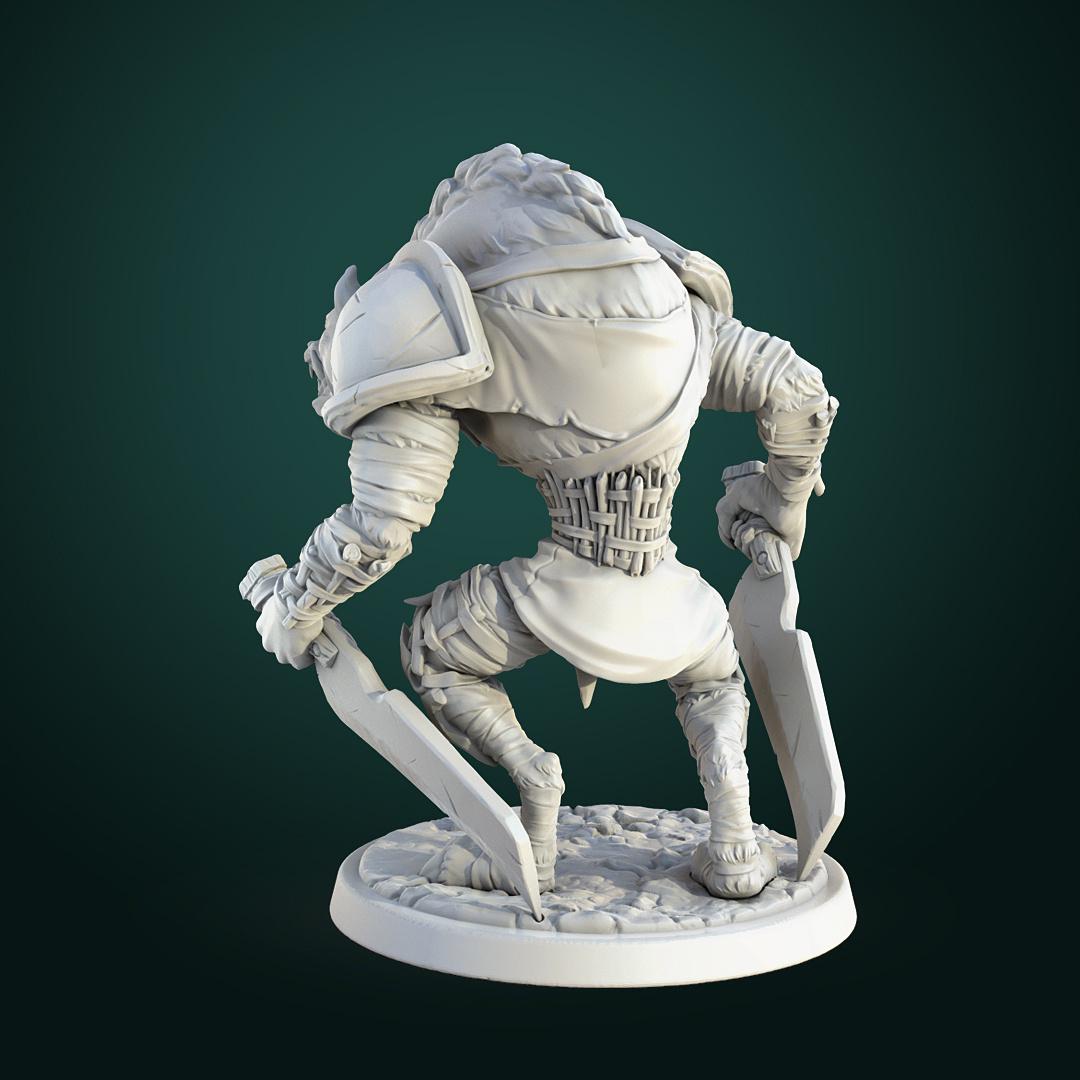 Gnoll Swordmaster | TABLETOP SCALE | TTRPG D&D Miniature | White Werewolf Tavern