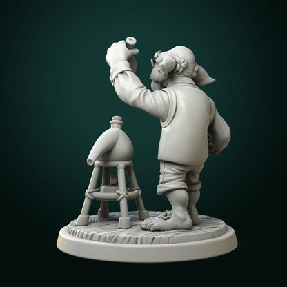 Goblin Alchemist | TABLETOP SCALE | TTRPG D&D Miniature | White Werewolf Tavern