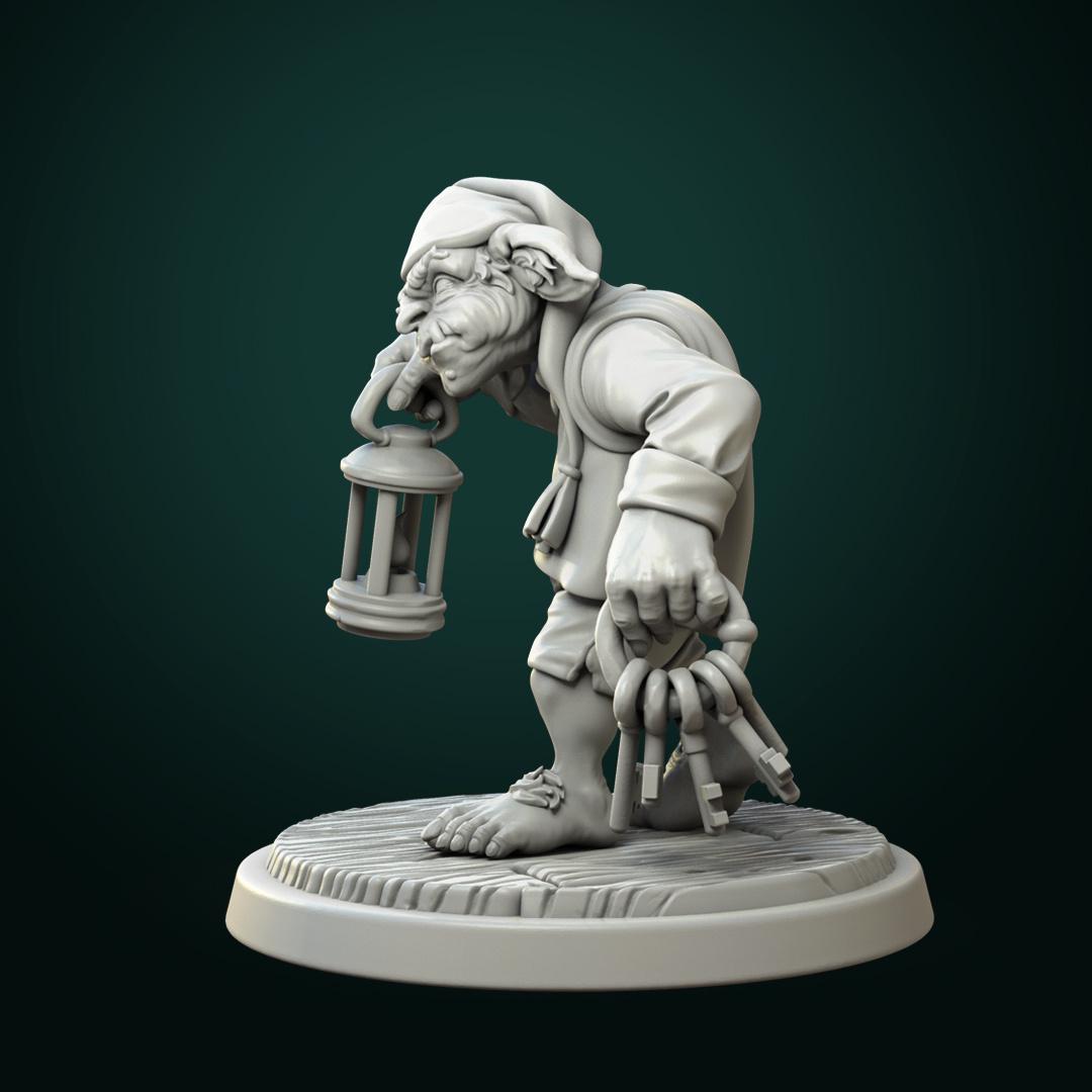 Goblin Custodian | TABLETOP SCALE | TTRPG D&D Miniature | White Werewolf Tavern