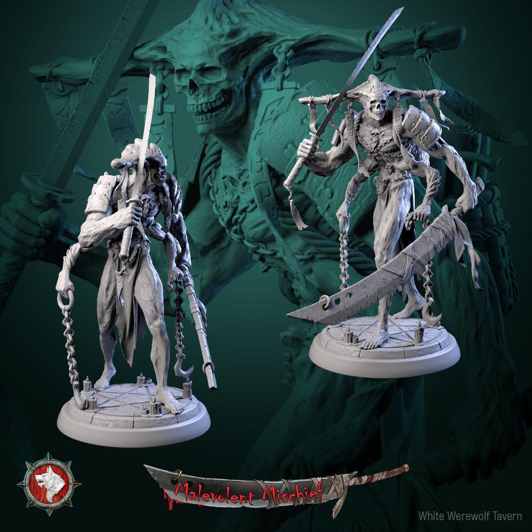 Grimblade Revenant | TABLETOP SCALE | TTRPG D&D Miniature | White Werewolf Tavern