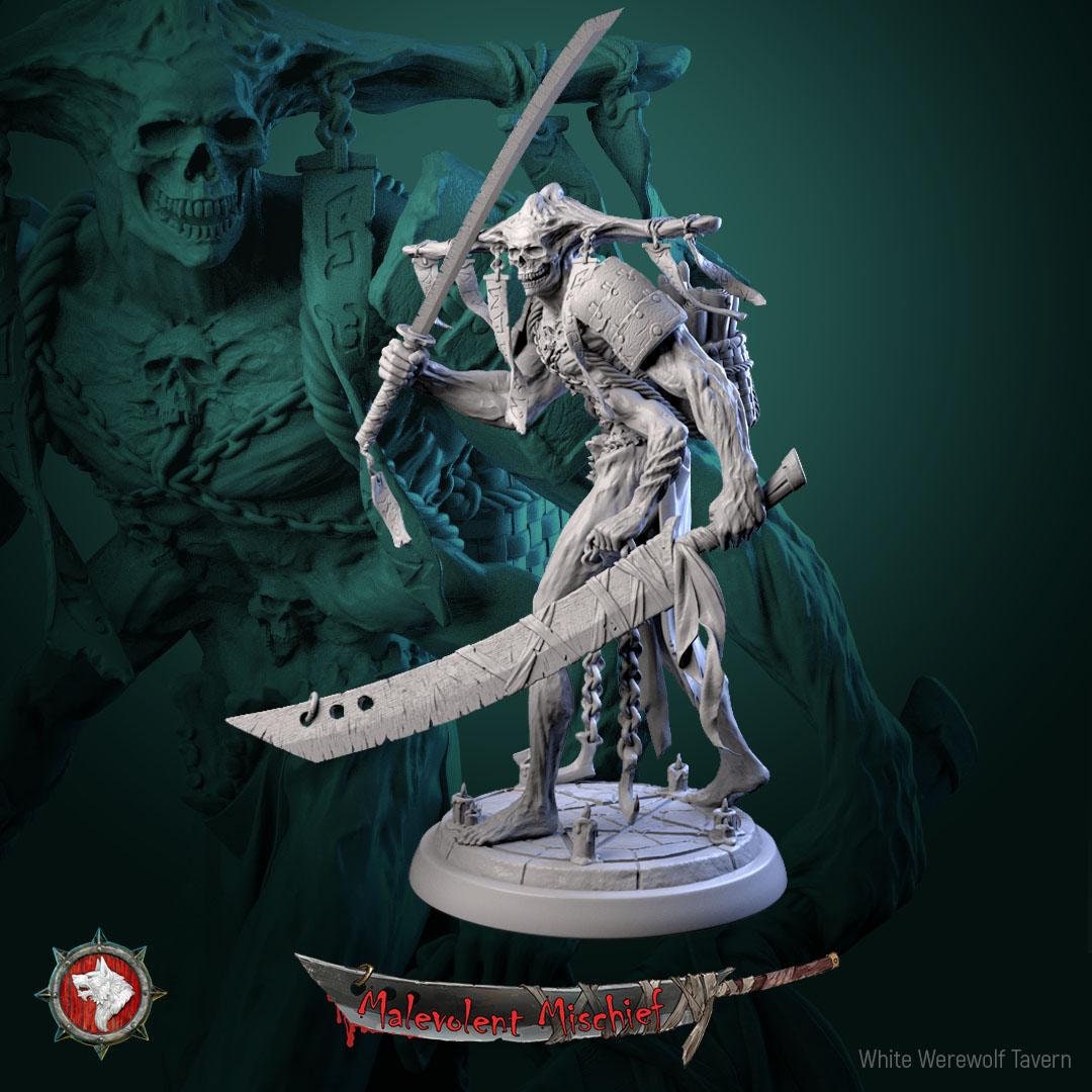 Grimblade Revenant | TABLETOP SCALE | TTRPG D&D Miniature | White Werewolf Tavern