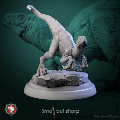 Halfings Dino Mounts | TABLETOP SCALE | TTRPG D&D Miniature | White Werewolf Tavern