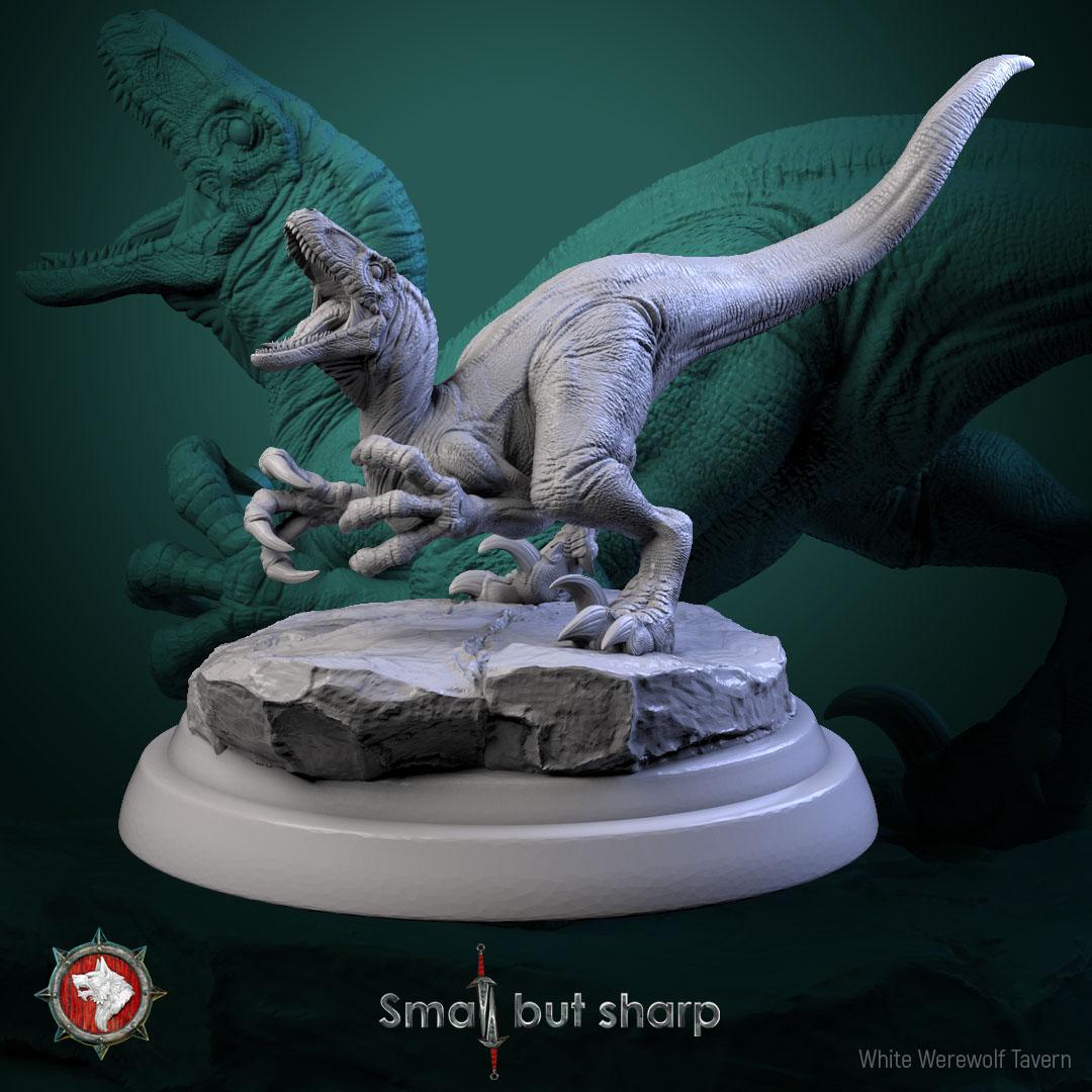 Halfings Dino Mounts | TABLETOP SCALE | TTRPG D&D Miniature | White Werewolf Tavern