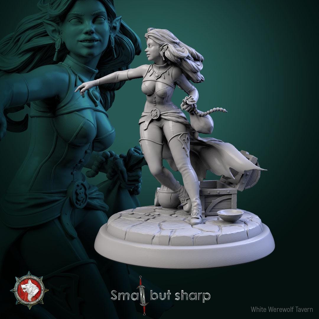 Halfling Thieves | TABLETOP SCALE | TTRPG D&D Miniature | White Werewolf Tavern