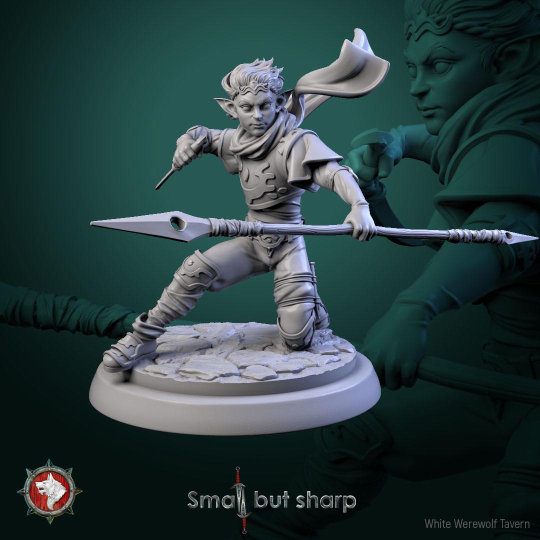 Halfling Warriors | TABLETOP SCALE | TTRPG D&D Miniature | White Werewolf Tavern