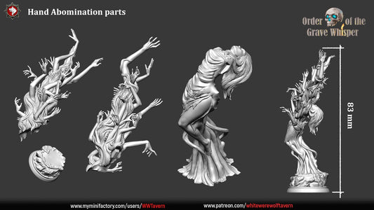 Hand Abomination | TABLETOP SCALE | TTRPG D&D Miniature | White Werewolf Tavern